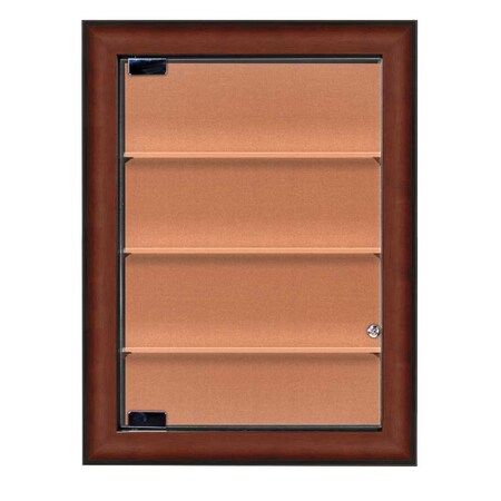 United Visual Products Indoor Enclosed Combo Board, 48"x36", Black Frame/Burgundy & Cinnabar UVCB4836B-BURGUN-CINNABA
